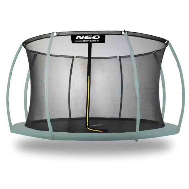 Plasa interioara pentru trambulina 366x374cm 8 stalpi, neagra