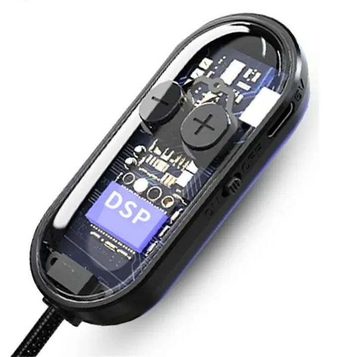 Vezeték nélküli mikrofon 2.4G, kettős mód, fekete, szett 10x15x5cm