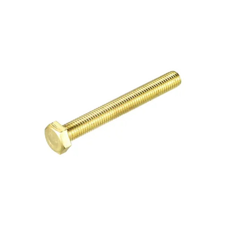 Шестостенен винт месинг M12x100mm клас 4.8, златист, 1 бр.