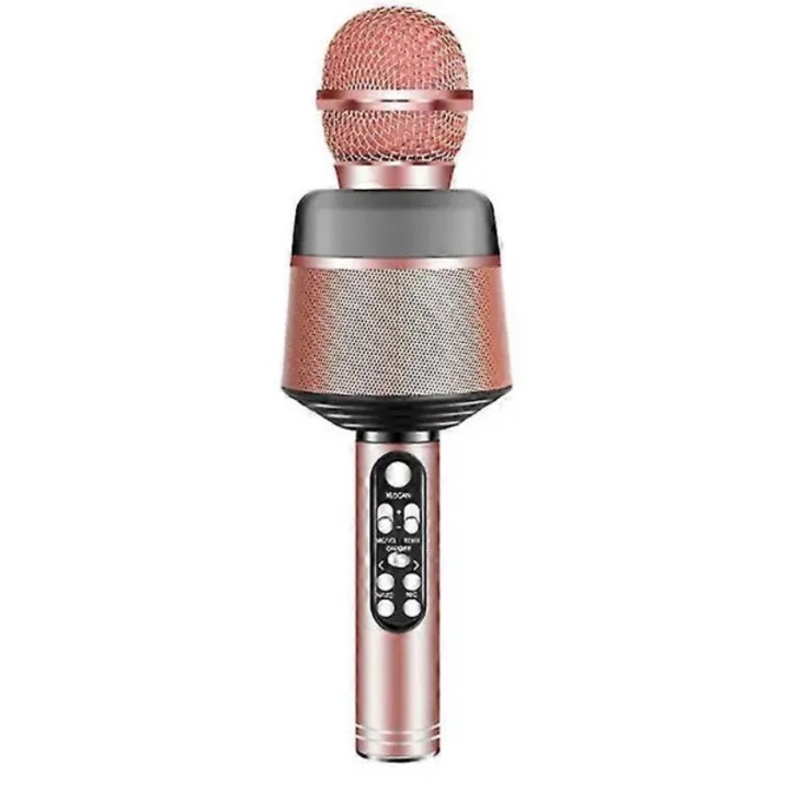 Bluetooth kondenzátor mikrofon, hordozható, rose gold, 9x25.5cm