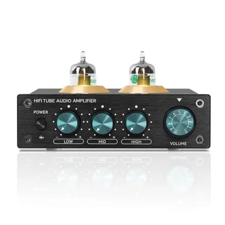 VE200 HiFi csöves előerősítő, alumínium, 17x12.1x3.4cm