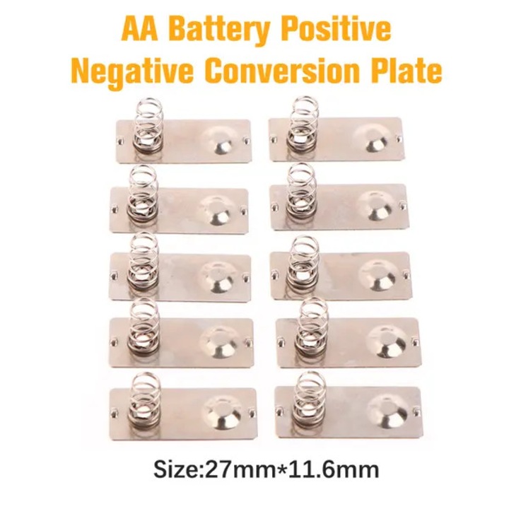 Set 10 arcuri conversie baterii AA 27x11.6mm metal nichelat
