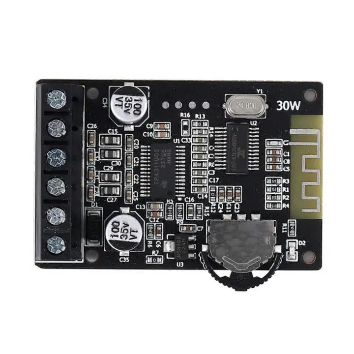 Bluetooth sztereó erősítő 20W, kétcsatornás, fekete, 50x33mm