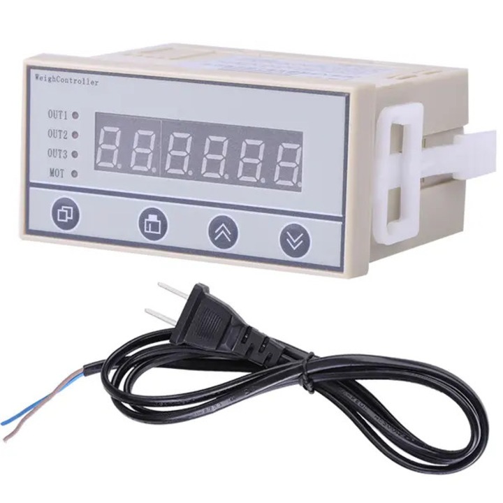 Controller cantar electronic, precizie inalta, afisaj LED 6 cifre, 4.7x9.5x8.2cm, alb