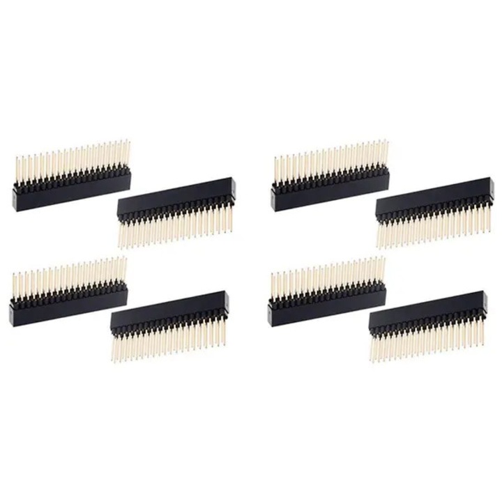 Targonca fejléc 2x20 tűs fekete 5x51x23mm készlet 8 db