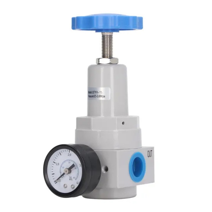 Regulator presiune compresor aer 0.5-3.6MPa aluminiu inox cu manometru G1/2