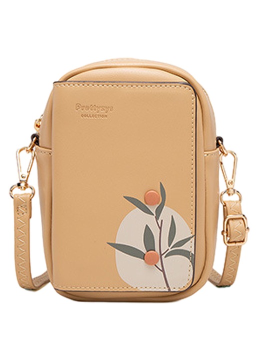 Női crossbody telefontáska kártyatartókkal, mobiltelefon pénztárca, sárga