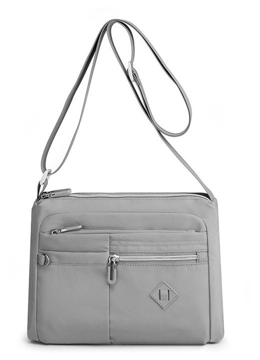 Női crossbody táska, könnyű és vízálló válltáska, kézitáska típusú, hátizsák, szürke