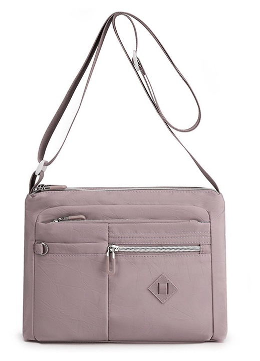 Női crossbody táska, könnyű és vízálló válltáska, kézitáska típusú, hátizsák, lila
