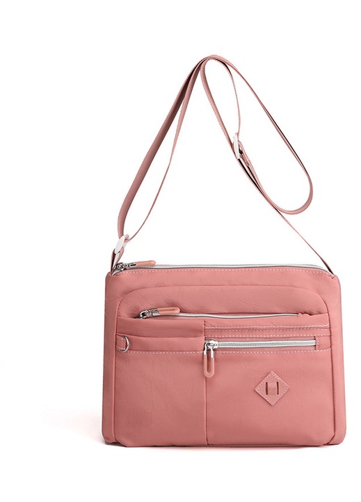 Női crossbody táska, könnyű és vízálló válltáska, kézitáska típusú, hátizsák, rózsaszín