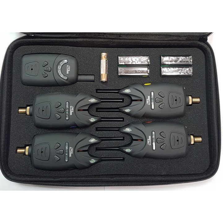 Set sistem semnalizare pescuit FL JY-7-4, LED multicolor, 9V+AAA