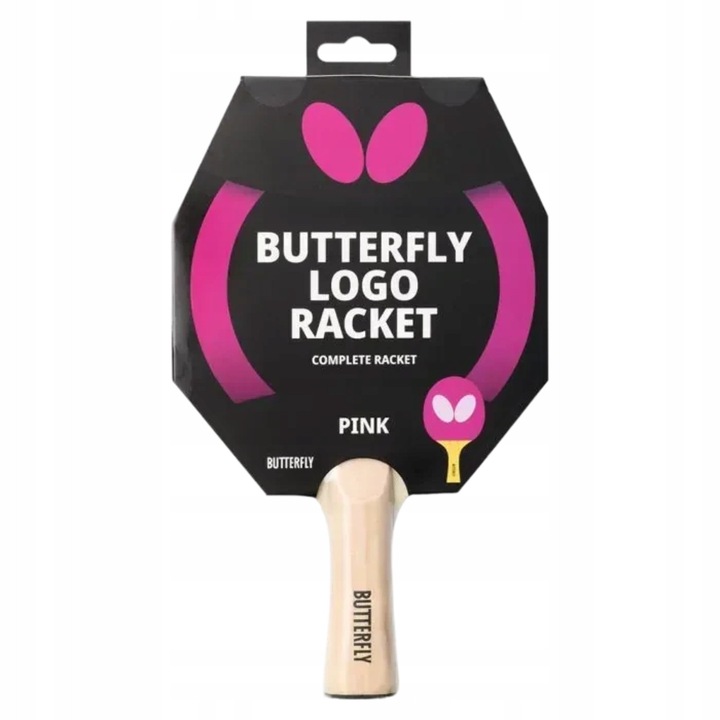 Хилка за тенис на маса Butterfly Logo розова лека удобна