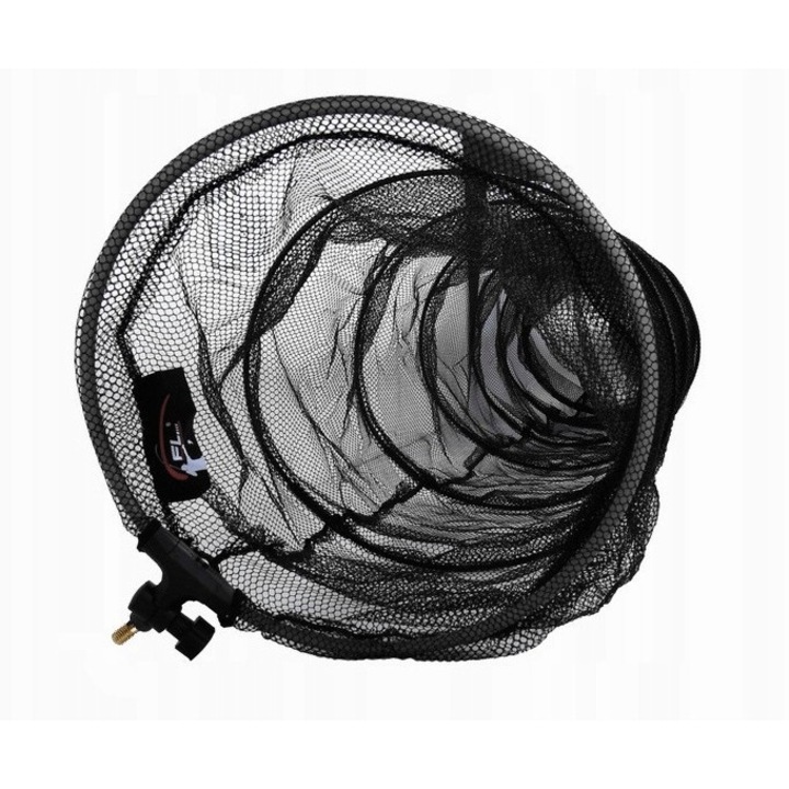 Plasa pescuit pliabila 35x260cm, 7 cercuri, negru/verde