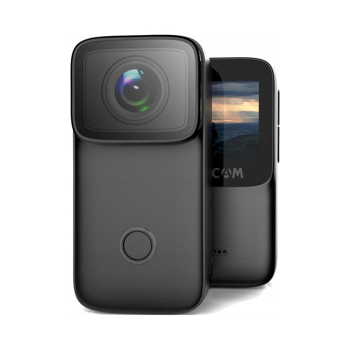 Спортна камера SJCAM C200 16MP 4K черна 1,28" IP68 комплект аксесоари