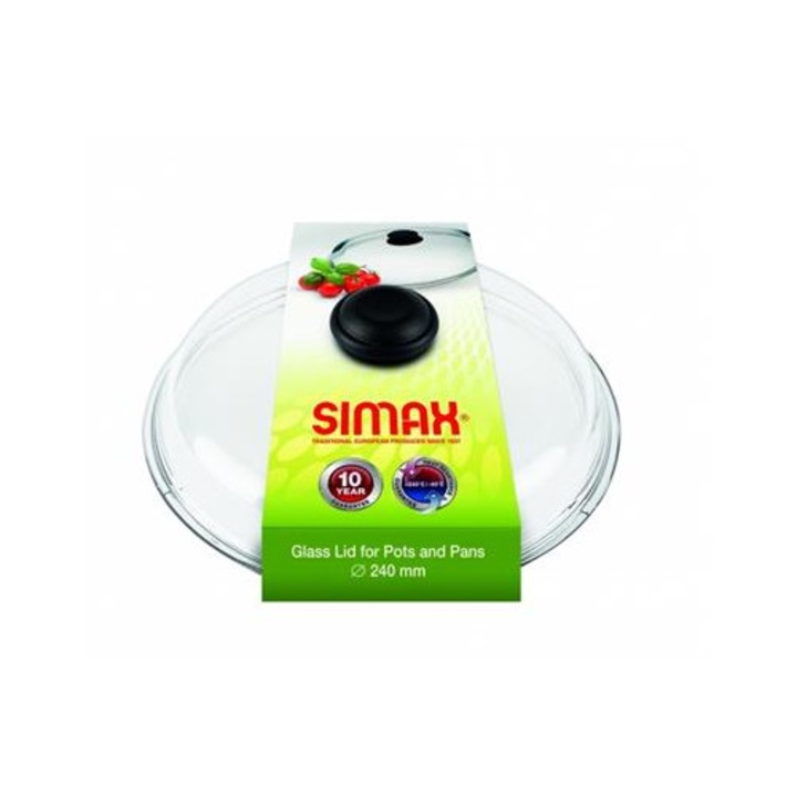 Simax főzőedény fedő 18cm hőálló boroszilikát üveg fogantyúval