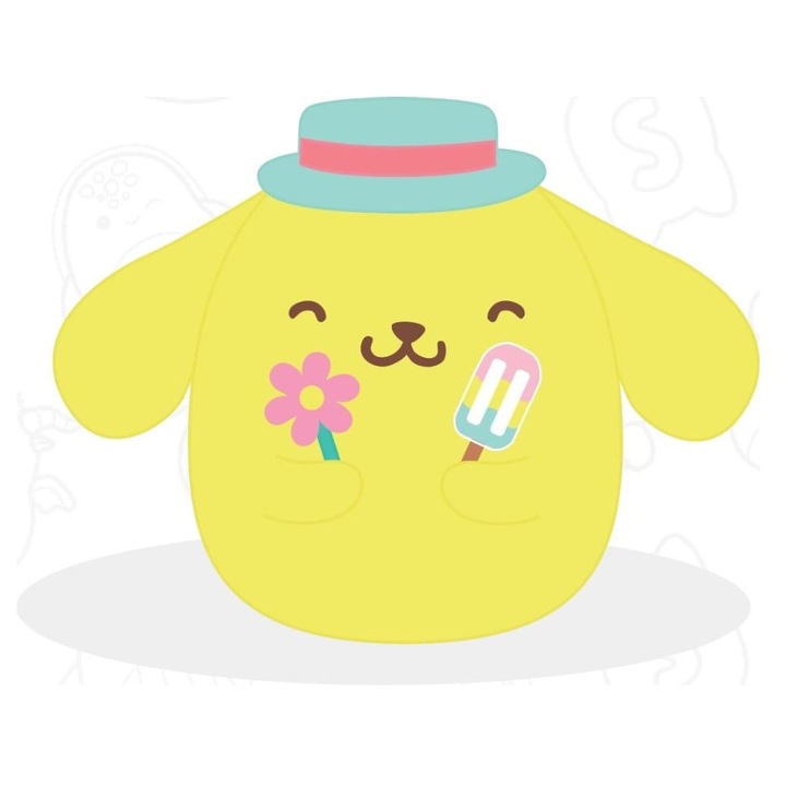 Pompompurin Jazwares többszínű plüss figura 22x20cm