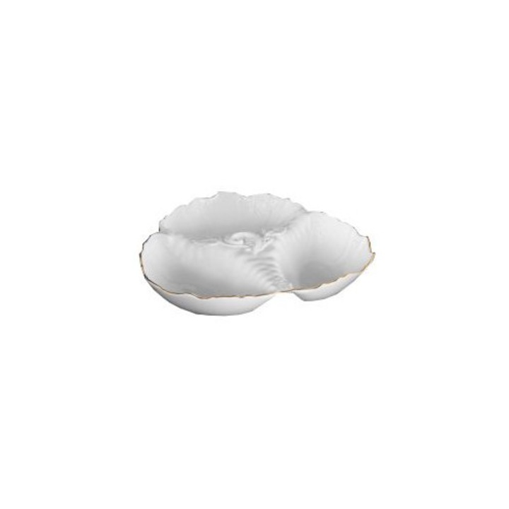 Kabaret mare Thun Bernadotte Ivory Gold, 3 compartimente, alb auriu