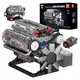 V8 motor építő készlet, 552 darab, műanyag, 31.7x49.7x32.7 cm