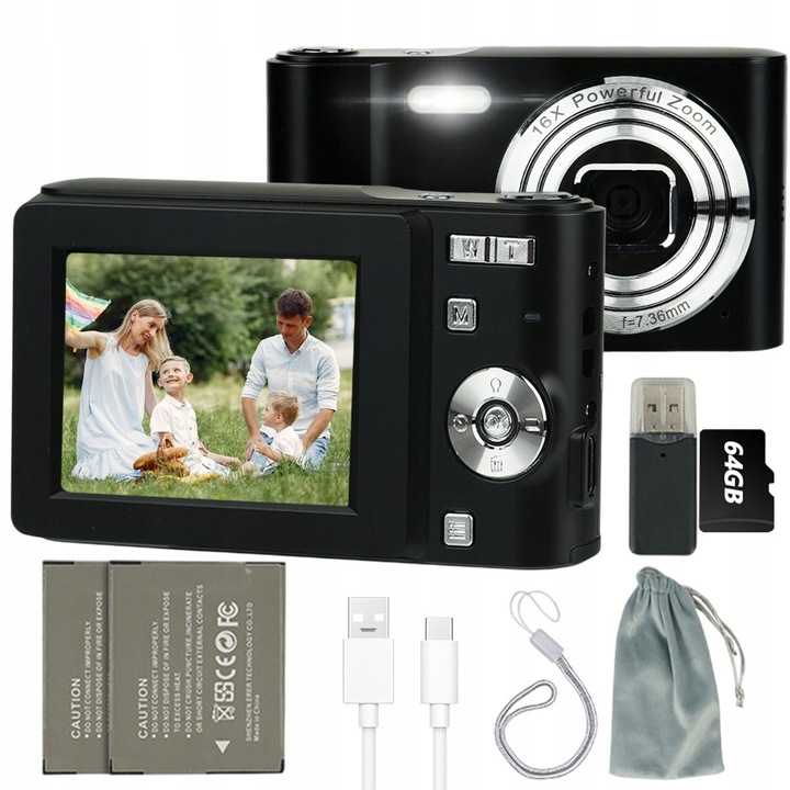 Aparat foto compact 50MP 1080P HD 16x zoom 32GB