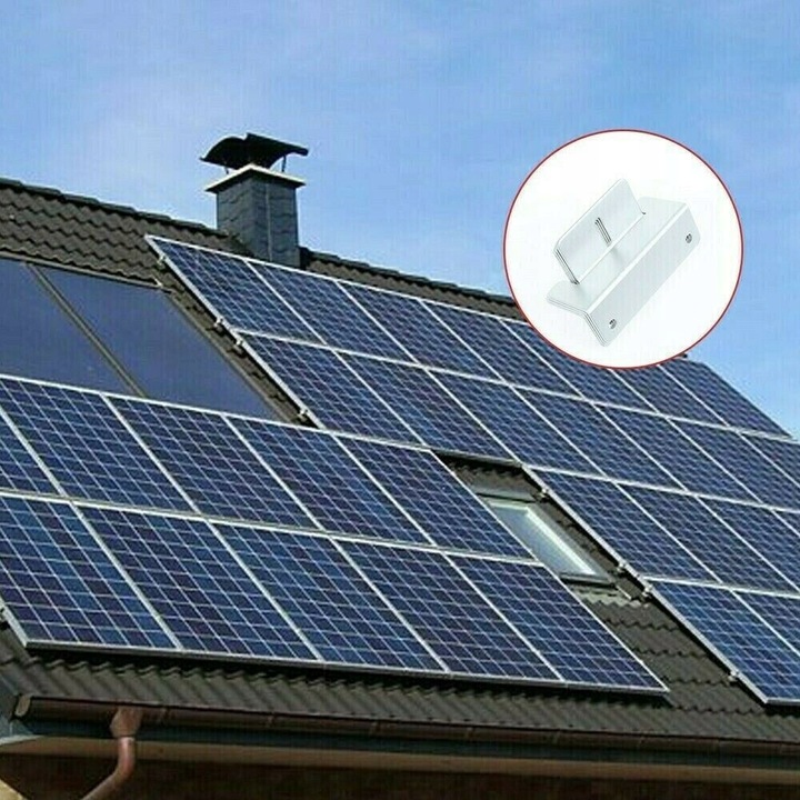 Bedee alumínium Z napelem tartó konzol készlet, 8 db, 66x2x65mm