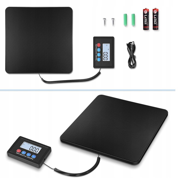 Cantar electronic Bedee 440lb precizie 10g negru 30,7x30,7x2,5cm