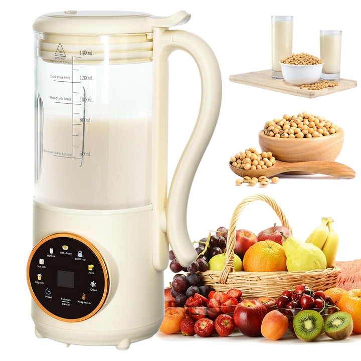 Блендер Bedee 1400ml стъклен, високоскоростен за сок