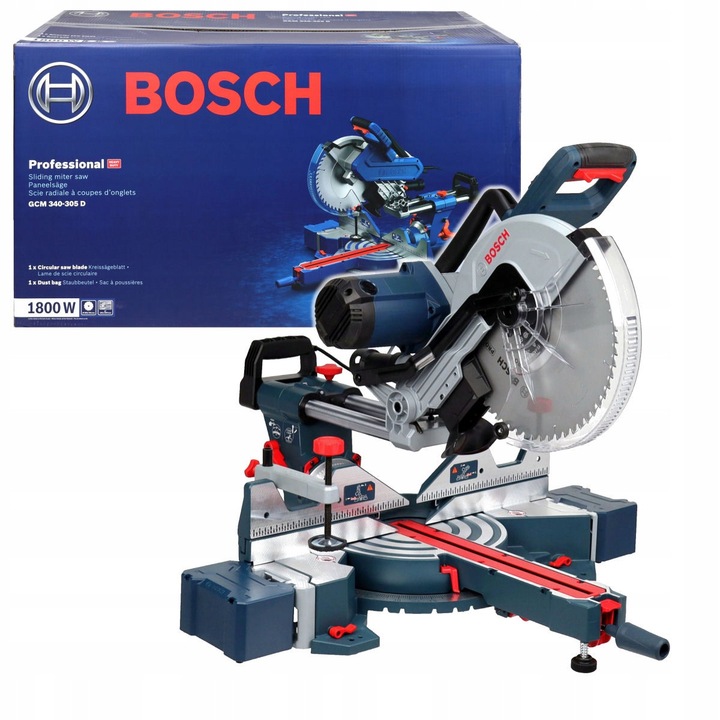 Bosch GCM 340-305 D gérvágó fűrész, 1800W, 305x30mm, 21.4kg