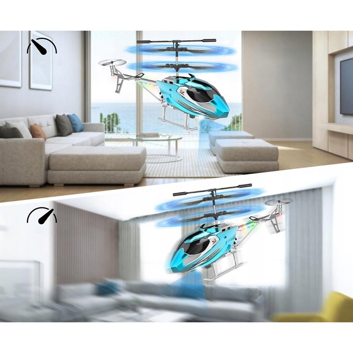 Többszínű USB távirányítós LED helikopter