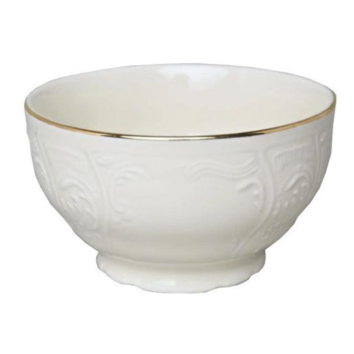 Bol pentru orez Thun Bernadotte Ivory Gold alb 13cm