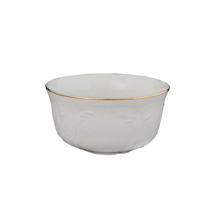 Bol pentru orez Thun Bernadotte Ivory Gold alb cu auriu 11cm