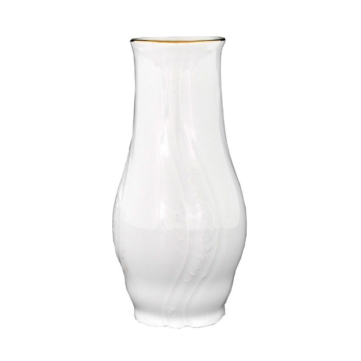 Vaza portelan Thun Bernadotte, alba cu auriu, 11,5 cm