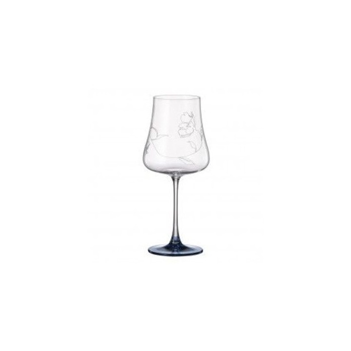 Crystalite Bohemia Iduna Blue Bottom borospohár készlet, 6 db, kristály, 650ml, kék