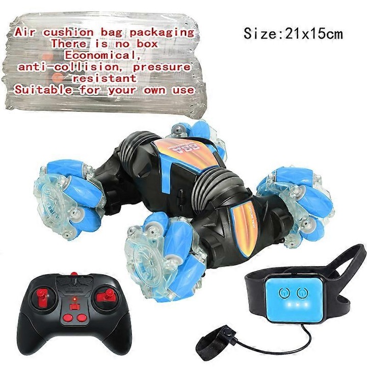 RC Off Road Buggy 4WD autó, kék, 21x12x10cm