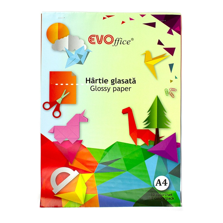 Fényes, mázolt papír A4 10 szín/szett