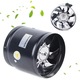 Axiális csőventilátor, Inline ventilátor 150 mm, 600 m³/h, 2800 ford./perc, 40 W 220 V, 7 lapátos, fekete