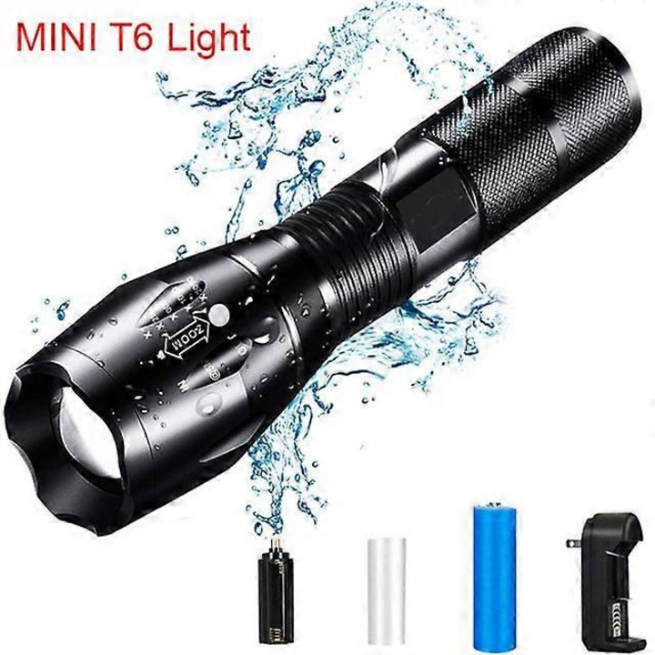 Újratölthető fejlámpa 3 LED, D2, fehér, kompakt