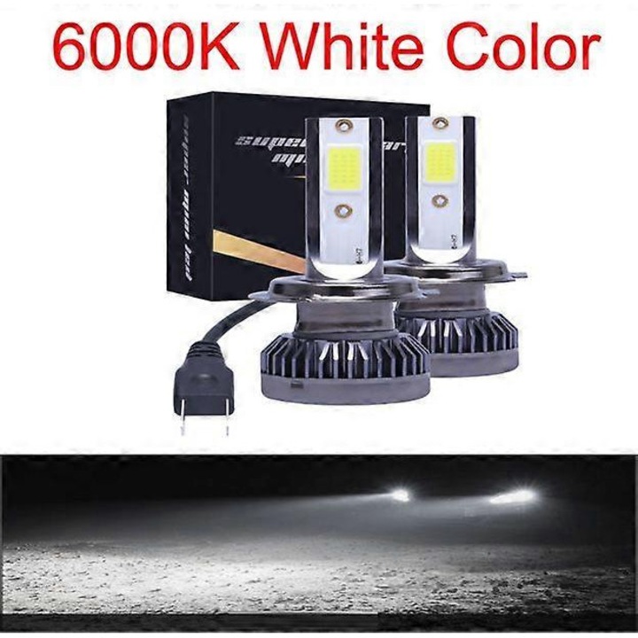 Комплект 2 LED крушки за автомобилни фарове 80W 12000LM 6000K студено бяло H1 H4 H7 H8 H9 H10 H11 HB2 HB3 HB4 9003 9005 9006 9012 12V