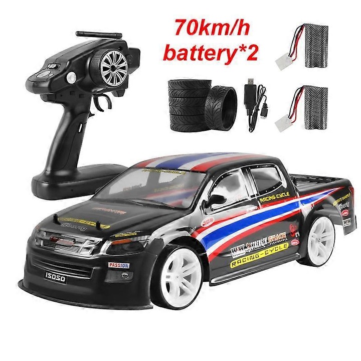 RC autó 1:10 4WD drift nagy sebességű 70km/h fekete