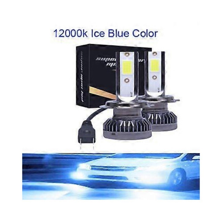 Комплект LED крушки за автомобилни фарове 80W 12000LM 6000K студено бяло, мини, H1 H4 H7 H8 H9 H10 H11 HB2 HB3 HB4 9003 9005 9006 9012 12V