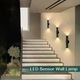 LED fali lámpa, alumínium, modern, arany, fekete, 2700-3500K, újratölthető, 27x10x5cm