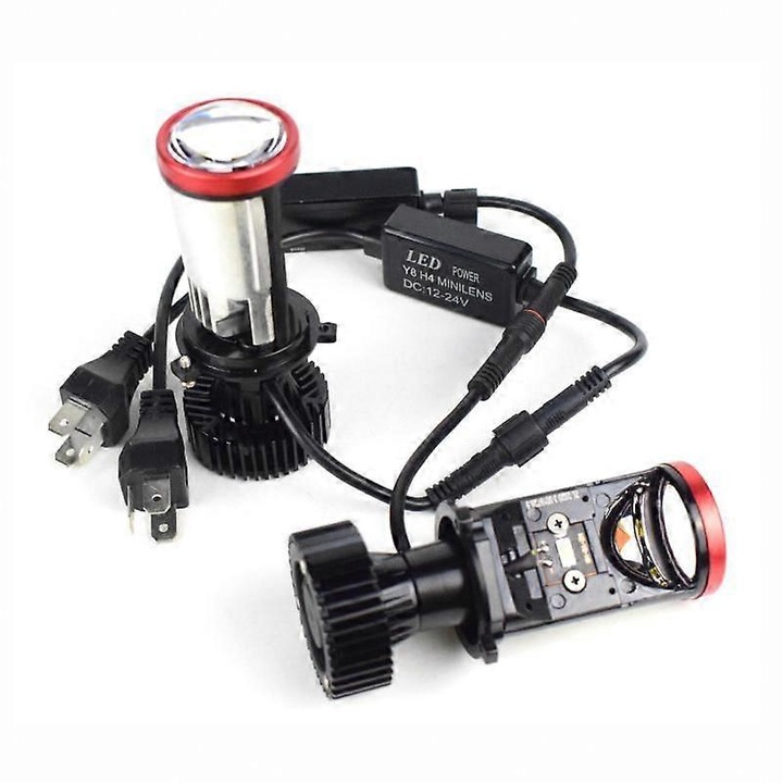 LED projektor H4 Mini Y7D, 120W, 6000K, 30000lm, turbó ventilátor, 9-32V