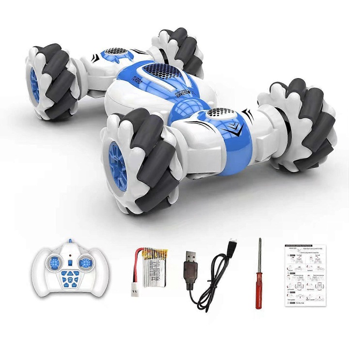 Deformálható RC autó 4WD, gesztusvezérlés, kék