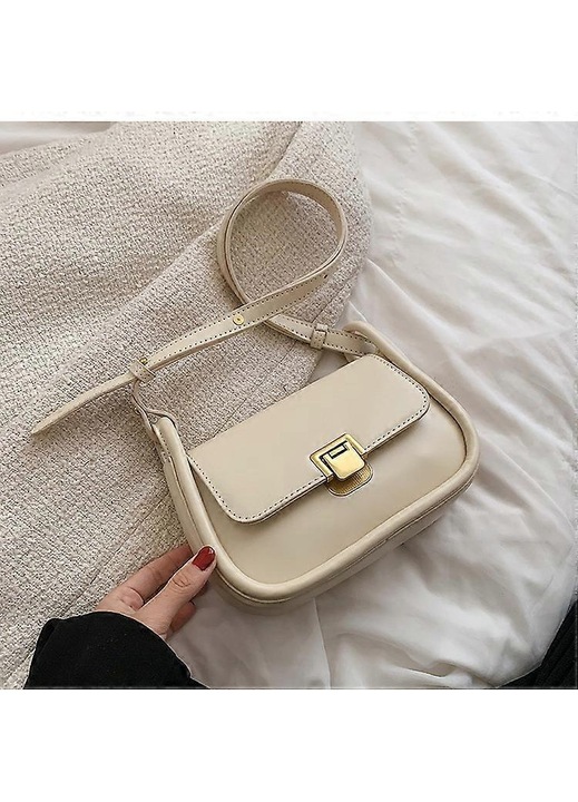 Női crossbody táska, bézs, 21x14x8cm
