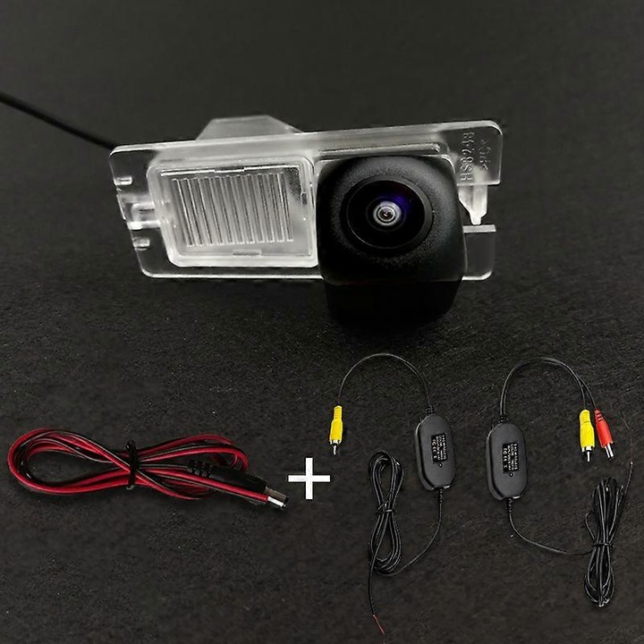 Vezeték nélküli tolatókamera 4 LED-del, éjjellátó, vízálló, széles látószögű, Ssangyonghoz, univerzális