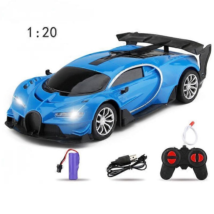Elektromos RC autó 1:14 kék LED off-road
