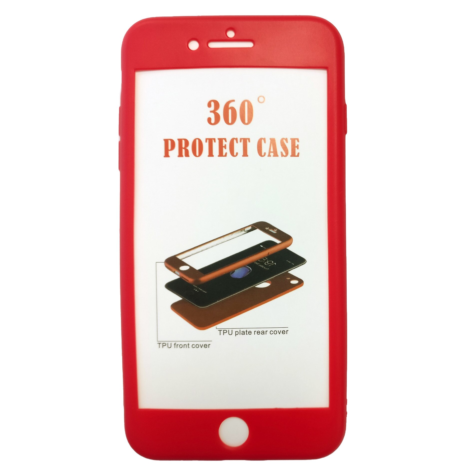 Husa Apple iPhone 7 Plus Flippy® Full Silicone Rosu