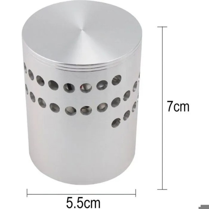 LED fali lámpa 3W, spirál effekt, meleg fehér, alumínium, beltéri
