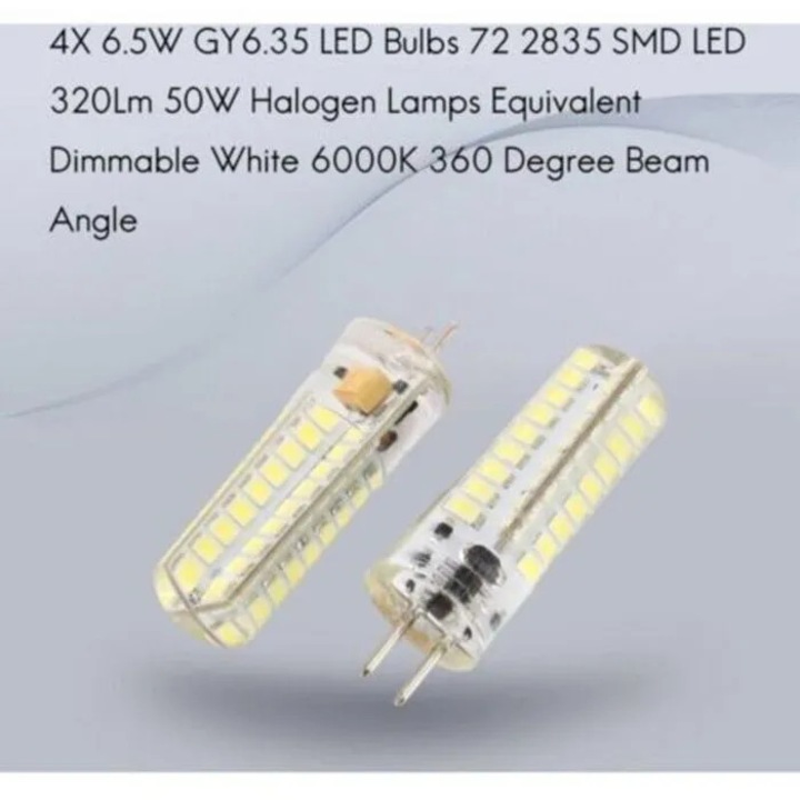 2 db LED GY6.35 6.5W Hideg Fehér 320Lm Izzó készlet