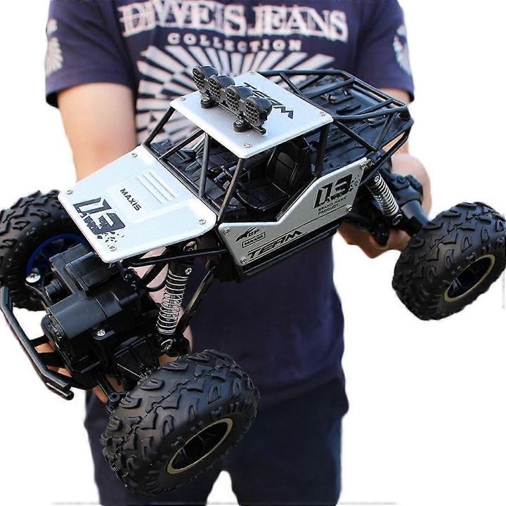 RC Terepjáró 4x4 autó, 1:12/1:16, fehér, 27x17x12cm/37x23x20cm