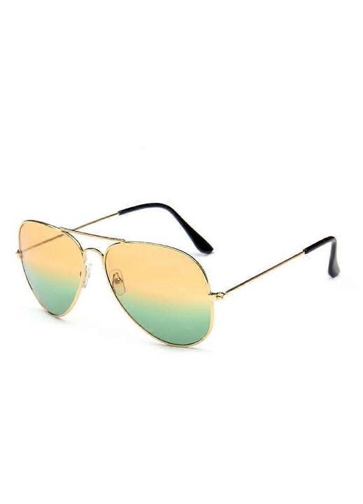 Unisex retro pilóta fém napszemüveg, piros 138x53x140mm